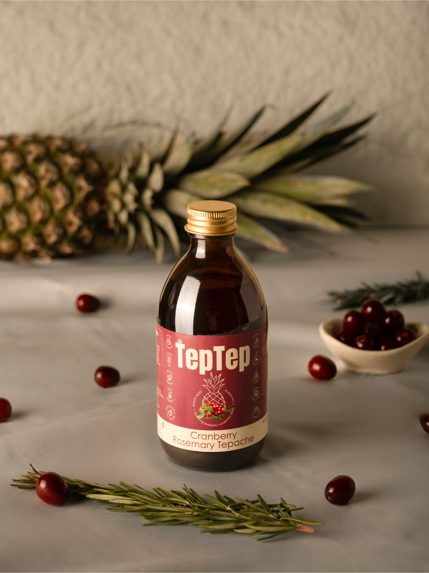 Cranberry Rosemary Tepache
